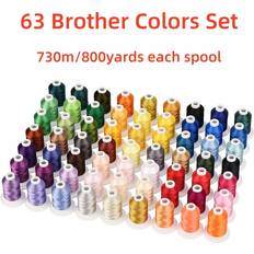 63-spool Brother Compatible Embroidery Thread Set
