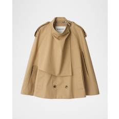 Burberry Capes & Ponchos Burberry Double-Breasted Short Trench Cape - FLAX