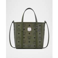 MCM Tasker MCM Toni Top-zip Shopper In Visetos - Khaki Moss