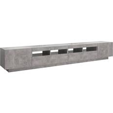 vidaXL Engineered Wood Concrete Grey TV Bench 260x40cm