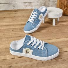 Trainers Temu Half-zipper Casual Sneakers Black White Light Blue