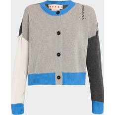 Cashmere Cardigans Marni Colorblock Cashmere Crewneck Cardigan - Grey