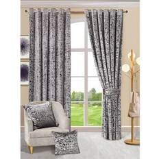 Curtains & Accessories Fairmont Park Adelen Pair Grey 117cm x 183cm Drop