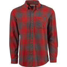 Magellan Outdoors Canyon Creek Long Sleeve Flannel Shirt - Red Ochre/Dark Shadow