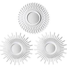 BONNYCO Pack of 3 White Wall Mirror 25cm