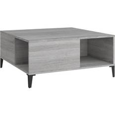 vidaXL Engineered Wood Grey Sonoma Coffee Table 80x80cm