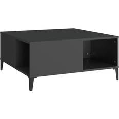 vidaXL Engineered Wood Black Coffee Table 80x80cm