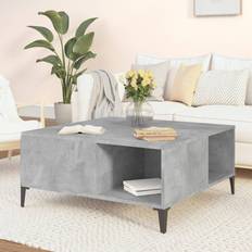 vidaXL Engineered Wood Concrete Grey Coffee Table 80x80cm