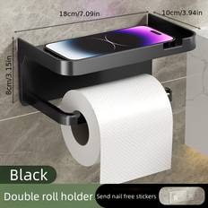 Badrumstillbehör Temu Wall-Mounted Toilet Paper Holder With A Shelf