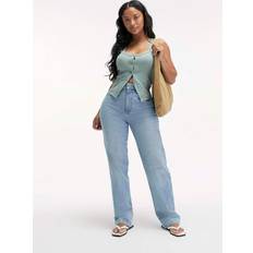 Curvy Stretch Straight Jean - Blue