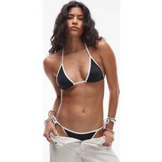 Black Bikini Sets House of Sunny Contrast High-Leg Bikini Set - Black