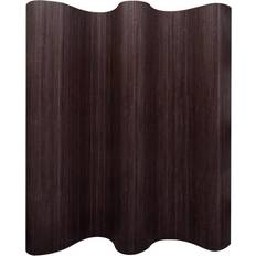 Brown Room Dividers vidaXL Bamboo Dark Brown Room Divider 250x165cm