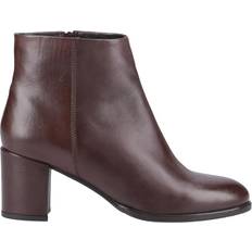 Adult Ankle Boots Hush Puppies Claridy Leather Heeled Ankle Boots - Brown