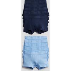 H&M Dreng 10-pak Trunks I Bomuld - Marineblå/Blå