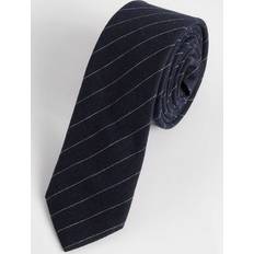 Herr - Natur Slipsar Burton Mens Navy Brushed Stripe Tie