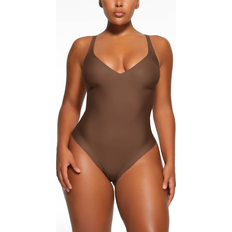 Natural Shapewear & Under Garments SKIMS Unlined Plunge Thong Bodysuit - Jasper