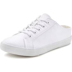 Hvid Træsko på tilbud Vivance Sabot Sneaker Clog Damen - Weiß