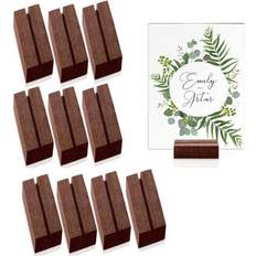Brown Table Decorations Shein 5pcs Wood Table Number Stands Acrylic Sign