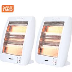 Pack 2 Quartz Halogen Heater 400W 800W