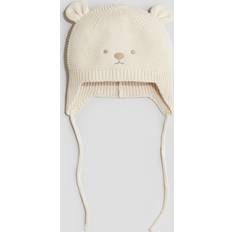 Beanies Children's Clothing H&M Baby Knitted Chin-Tie Beanie - Light Beige