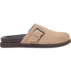 Dune London Clogs Dune London Baldwin Suede Buckle Detail Clogs - Taupe