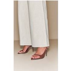 Slingback Sandaletter PrettyLittleThing Pu Pointed Toe Heeled Slingback Sandal - Chocolate