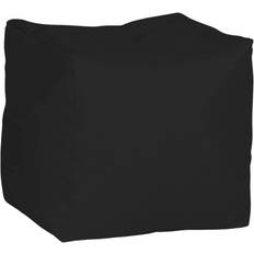 Black Beanbags Kid's Room Humza Amani Water Resistant Polyester Foot Stool Bean Bag