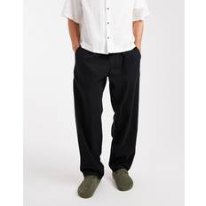 Linen Trousers Jack & Jones Loose Fit Linen Mix Trouser Black