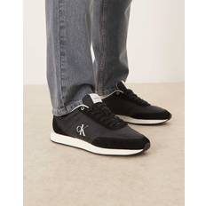 Calvin Klein Shoes Calvin Klein Signature Logo Runner Trainers - Black White