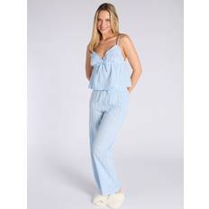 Breathable - Women Sleepwear Boux Avenue Linen Blend Stripe Cami Set - Pink Mix