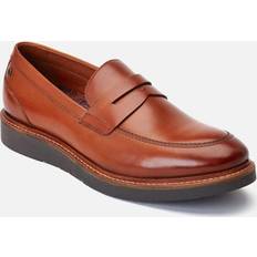 Adult Low Shoes Base London Sid Leather Men's Tan Loafers - Brown