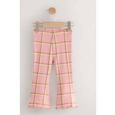 Ternede Strømpebukser & Stay-ups NEXT Pink Check Rib Flare Leggings - Gul/Pink
