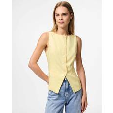 Pieces Overtøj Pieces Pcjoline Waistcoat Toppe Til Kvinder - French Vanilla