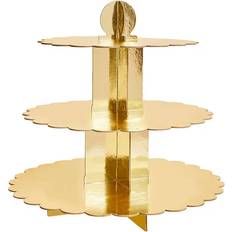 Guld Kagefade Three Tier Scallop Edge Gold Cake Stand 91.4cm