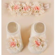 Multicoloured Arm & Leg Warmers Shein Soft Breathable Floral Decor Jacquard Elastic Headband Set - Baby