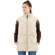 Pepe Jeans Väst Sarah Casual Nylon Ärmlös Hängselbyxor - Beige