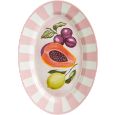 H&M Large Pink/Fruits Serveringsfad