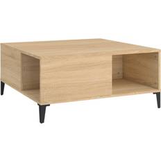 vidaXL Engineered Wood Sonoma Oak Sofabord 80x80cm