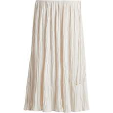 H&M Crinkled Twill Skirt - Light Beige