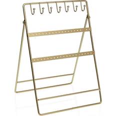 Guld Smyckesträd på rea Versa Mångsidig Guldmetall Smyckeställ - 8 x 28 x 18.5 cm