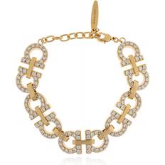 Gula Armband Ferragamo Armband Med Skimrande Kristaller Dam