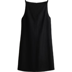 H&M Linen Blend Strappy Dress - Black