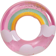 Shein 1pc Adult & Child Swimming Ring With Pink Cloud & Glitter Decorations Pool Float