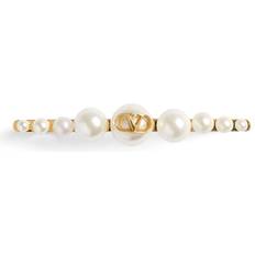 Clips de corbata Valentino Garavani Vlogo Signature Metal Pearl Tie Clip