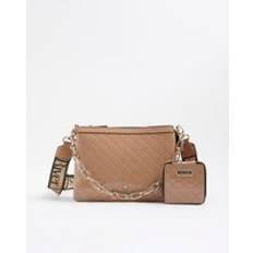 River Island Womens Beige Patent Chain Cross Body Bag