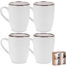 Hvide Keramiske Kopper 400 ml 4 stk