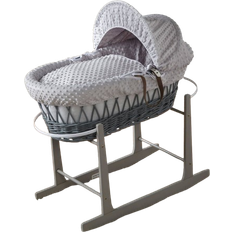 For Your Little One Wicker Baby Moses Basket with Stand Grey 19.3x32.7"