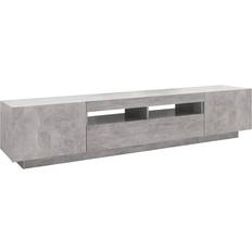 vidaXL LED Lights Concrete Grey TV-bord 200x40cm