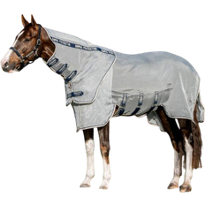 165 cm Hestedækkener Horseware Rambo Protector Fieldsafe Plus Insect Rug - Grey/Navy/White/Beige