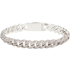 Men - Transparent Bracelets Cernucci Iced Cuban Bracelet - Silver/Transparent